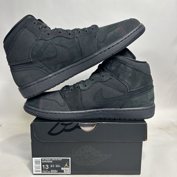 Nike Air Jordan 1 Mid SE Craft “Black Dark Smoke Gray” 2024 - Picture 3 of 6